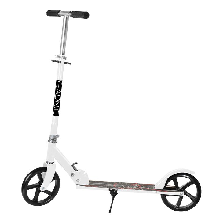 Monopatín Blanco Gadnic City Plegable de Alumino Niños y Adultos Hasta 90kg Ruedas 200mm - Vista 1