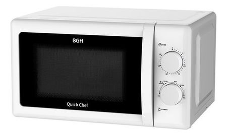 Microondas BGH B120M20 Mecánico Quick Chef Blanco 20 Litros