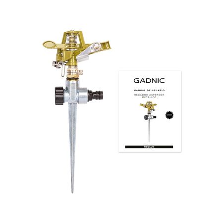 Regador Aspersor de Metálico Gadnic Con Estaca