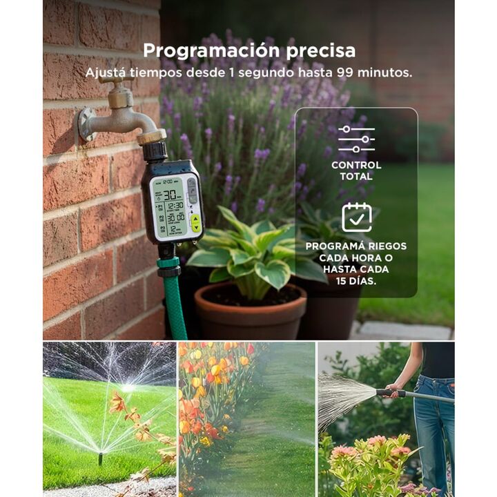 Temporizador de Agua Digital Gadnic RG3030 Controlador de Riego - Vista 3