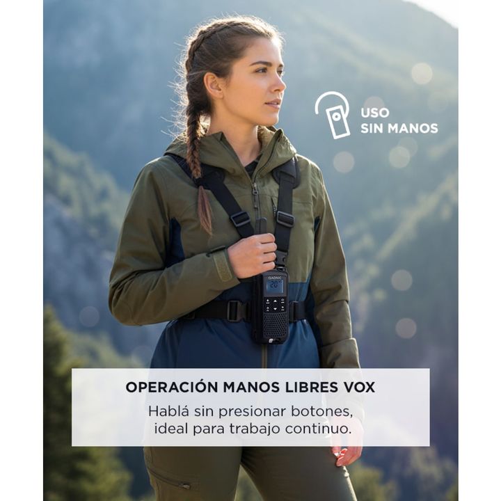 Handy Gadnic WK5200 Kit x2 22CH UHF Display USB C + Manos Libres - Vista 3