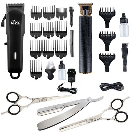 Set 3 en 1 de Peluquería Tijera Pulir Navaja + Cortadora de Pelo + Cortadora de Pelo Patillera Gadnic