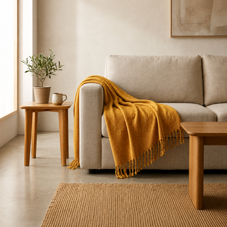 Manta Tejida Decorativa Pie de Cama Sillón Kavanagh 170 x 130