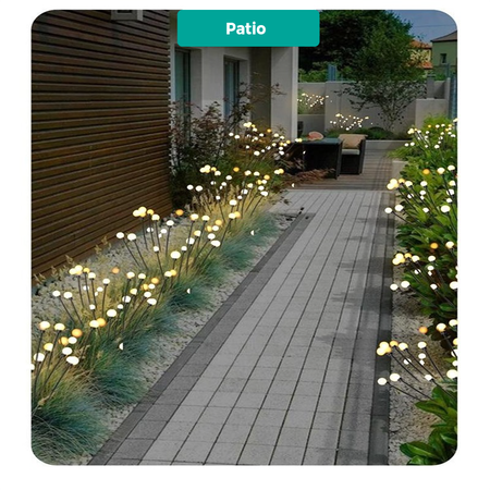 Estaca Solar Ramo de Flores Nexum con 8 Leds x2 Unidades