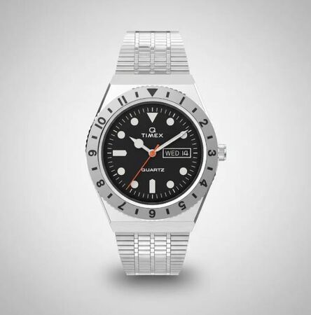 RELOJ ANALÓGICO TIMEX FONDO NEGRO, DOBLE CALENDARIO  (RTX0632) (TW2V00100)