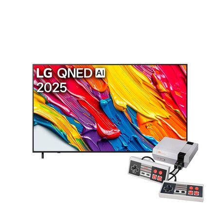 Combo Smart TV LG QNED 75" 4K + Consola Retro NES HDMI 500 Juegos