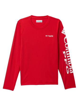 Remera Columbia Terminal Tackle Kids Niños Pesca Rojo