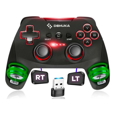 Joystick Ps3 Pc Gamer Inalambrico Usb Android Tv Box Inalambrico Bluetooth Control Dehuka Negro