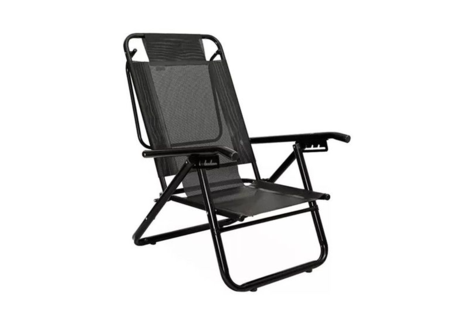 Reposera Playera Aluminio Negro 5p Coversol 80052 Descansar