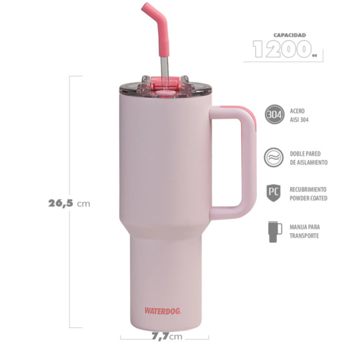 VASO TERMICO WATERDOG 1200CC (C:ROSA COLD1200PK) - Vista 3