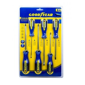 Set de 6 Destornilladores Phillips. GOODYEAR