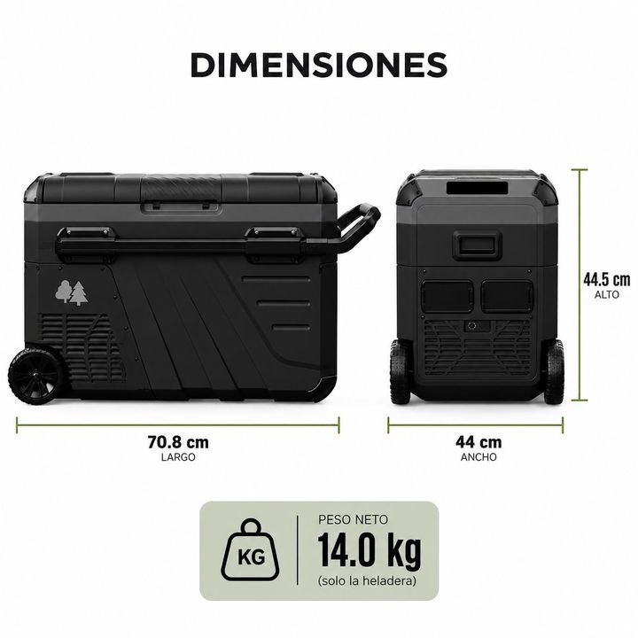 Heladera portátil Freezer Terra Outdoors 35L 12/24V -20C - Vista 6
