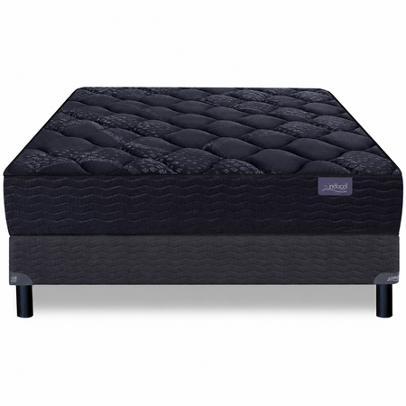 Sommier con Colchón Inducol Vinson Espuma Alta Densidad 2 Plazas 130x190x28 cm Extra Firme Hasta 120 kg por persona
