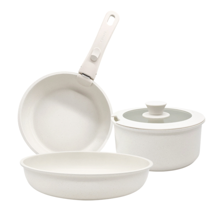 Bateria de cocina 5Pz. Carote Granito Crema
