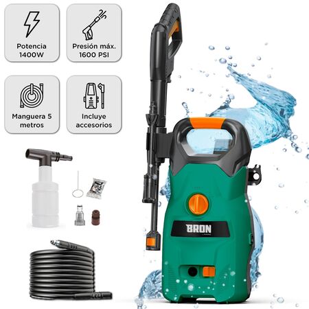 Hidrolavadora Bron By Gadnic Eléctrica 1400W Alta Presión Caudal 65Lmin Compacta