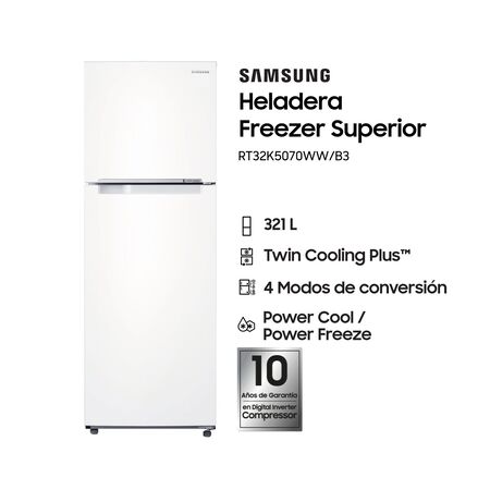 Heladera Samsung RT32K5070WW No Frost Inverter 321 L White