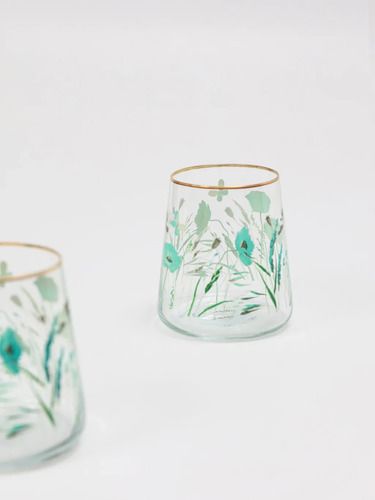 Set 6 Vasos De Vidrio Miuri Con Diseño Floral 420 Ml Floral - Vista 3