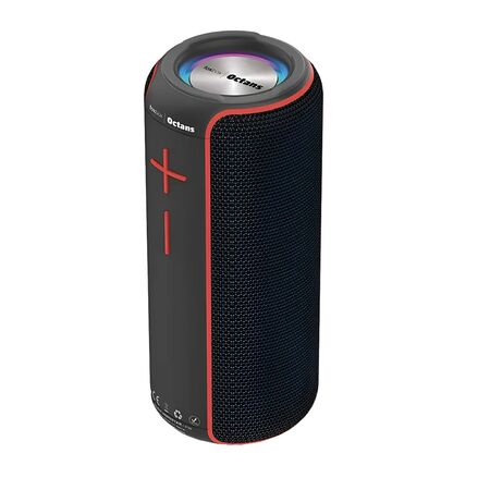 Parlante Foxbox Warp Octans Bluetooth Negro y Rojo