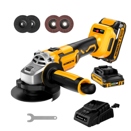 Amoladora Angular 115mm 21v Brushless Worksite Rpm 7500