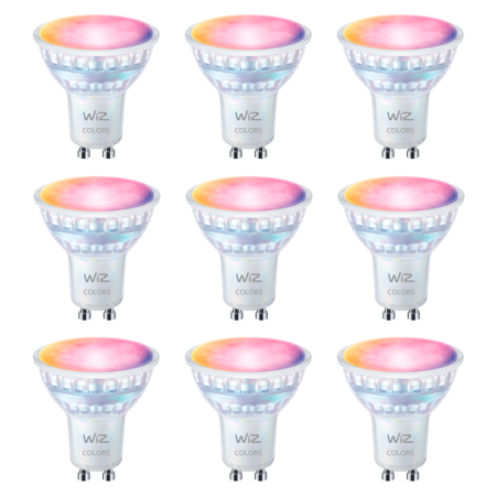 Pack X9 Lampara Smart Led Dicroica Wifi Color 4.7w Wiz Gu10