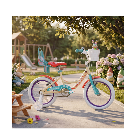 Bicicleta Infantil Topmega Flexygirl R16 1V Arena/Turquesa