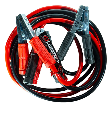 Cable Puente Para Bateria 3 Mts Jcal3-8 Lusqtoff Con Pinzas