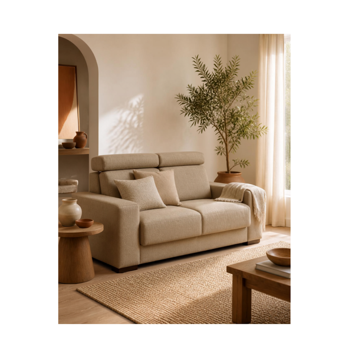 Color Living Lotus Sofá 2 Cuerpos Chenil Beige 4-42150 - Vista 2