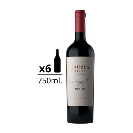 Vino Tinto Saurus Select Merlot Caja x 6