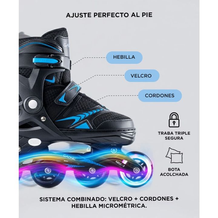 Roller Profesional Gadnic RL01 Plus Aluminio Extensible Ruedas PU - Large - Vista 4