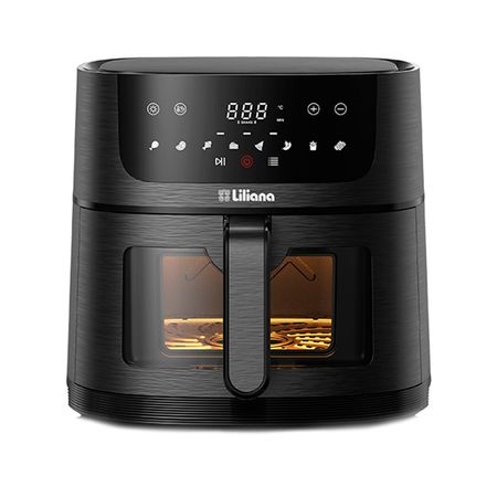 Freidora De Aire Liliana Af906 6l Digital Negra Con Visor