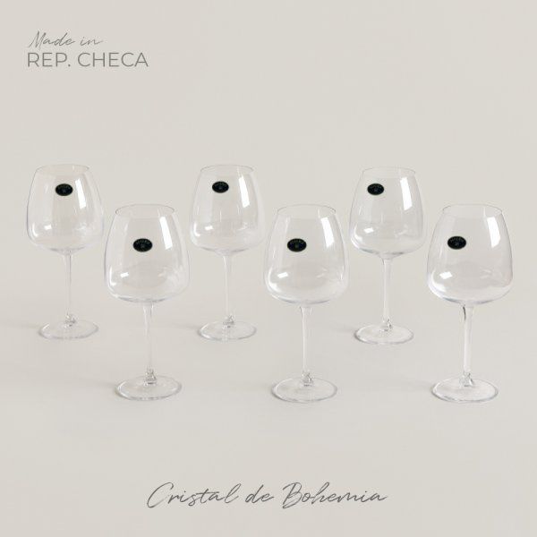 Set X 6 Copas De Cristal De Bohemia Anser 770 Ml - Vista 1