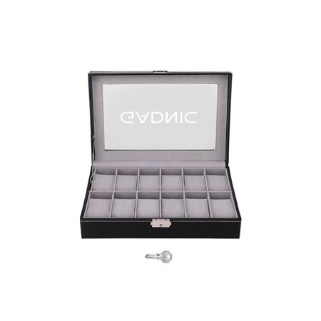 Estuche Organizador Gadnic de 12 Relojes Con Bisagra de Metal