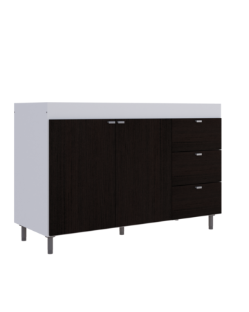 BAJO MESADA ORLANDI 4029 1.20 3C BLANCO/WENGUE
