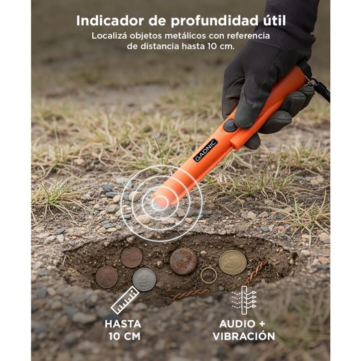 Detector De Metales Gadnic Con Indicador De Profundidad - Vista 3