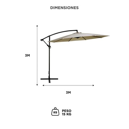 Sombrilla con Base Regulable con Criquet + FPS