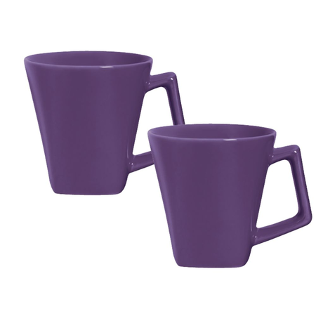 Set X 2 Jarros Mug 220 Cc Violeta Oxford Mini Quartier