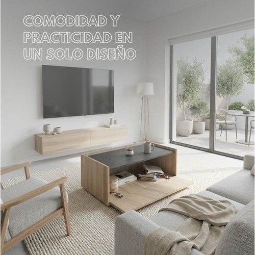 Mesa Ratona Petra DS Home Polar Gris 85x39x51 cm - Vista 4