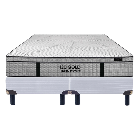 Colchón + Sommier Resortes Super Queen King Koil Luxury Pocket 160x200x30 130kg