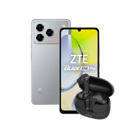 Combo ZTE A56 Pro 128GB 12GB RAM Grey + Auriculares TWS Dekkin