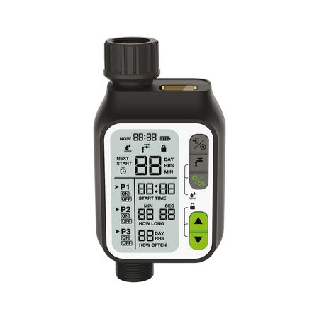 Timmer / Temporizador Digital para Riego con Sensor de Lluvia Konan