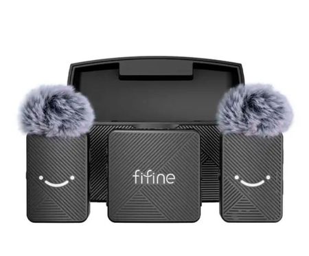 Micrófonos Inalámbricos Duales Fifine M9 con Estuche de Carga