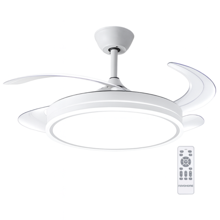 Ventilador De Techo C/Luz Led y Aspas Retractiles Novohome