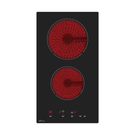 Anafe Eléctrico Vitrocerámico Siam 2 Hornallas