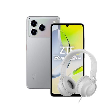 Combo ZTE A56 Pro 4+128GB Grey + Auriculares Dekkin Vincha USB-C