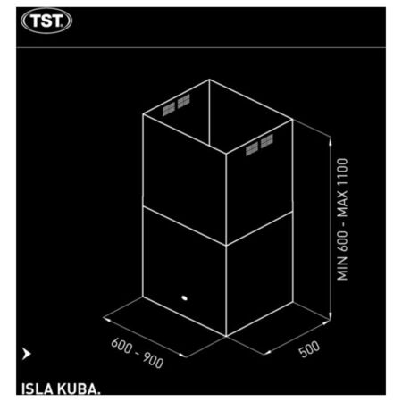 Campana de Cocina Isla Tst Kuba 60cm - Purificador - Extractor