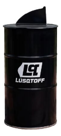 Lata Yerbera Tambor 250gr Lusqtoff Yl2503n-9 C/pico Vertedor Negro