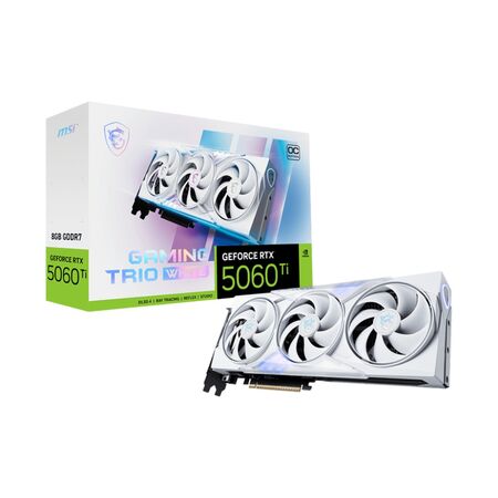 Placa de Video MSI GeForce RTX 5060 Ti GAMING TRIO OC 8G WHITE