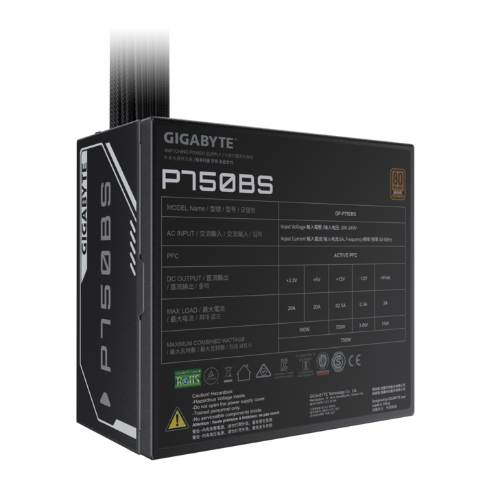Fuente 750W Gigabyte 80 Plus Bronze Gp-P750Bs - Vista 6