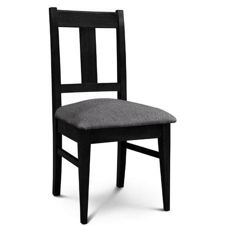 Silla de Comedor Euro lustre Wengue Tapizado Shot Onyx Espacity