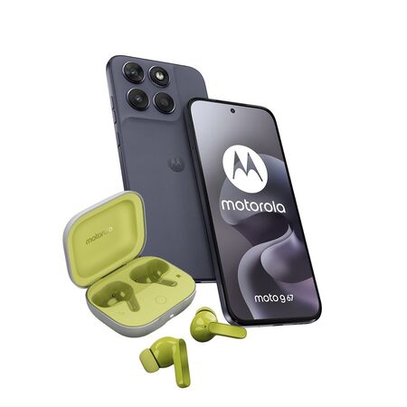 Combo Moto G67 5G 4+256GB Arctic Seal + Moto Buds Guitar Green Banana